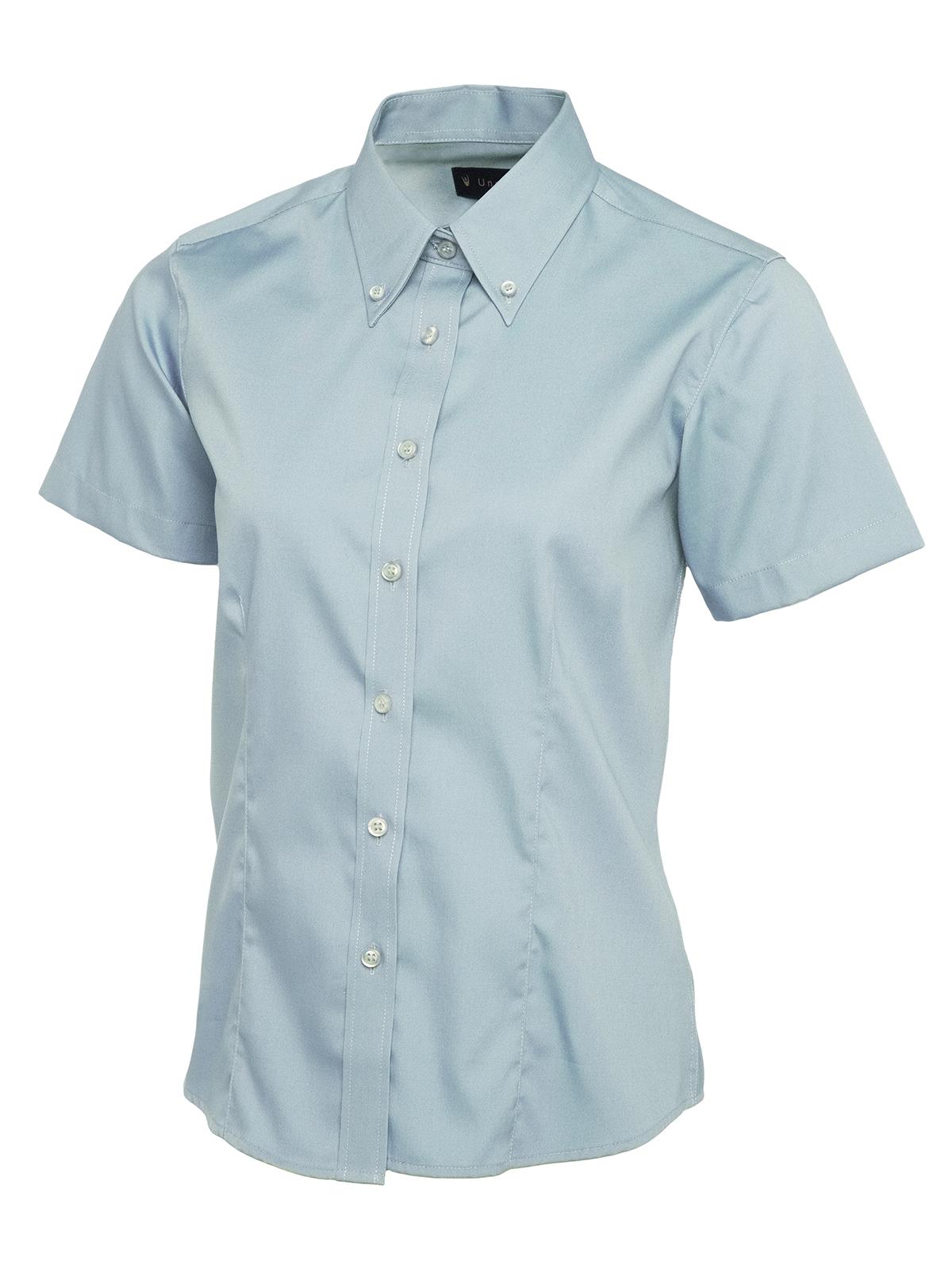 ladies_pinpoint_oxford_half_sleeve_shirt_light_blue