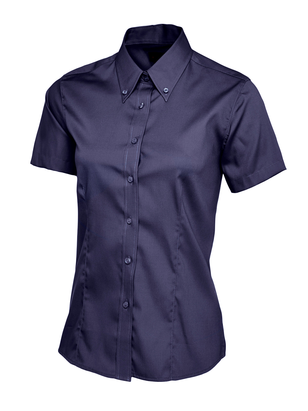 ladies_pinpoint_oxford_half_sleeve_shirt_navy
