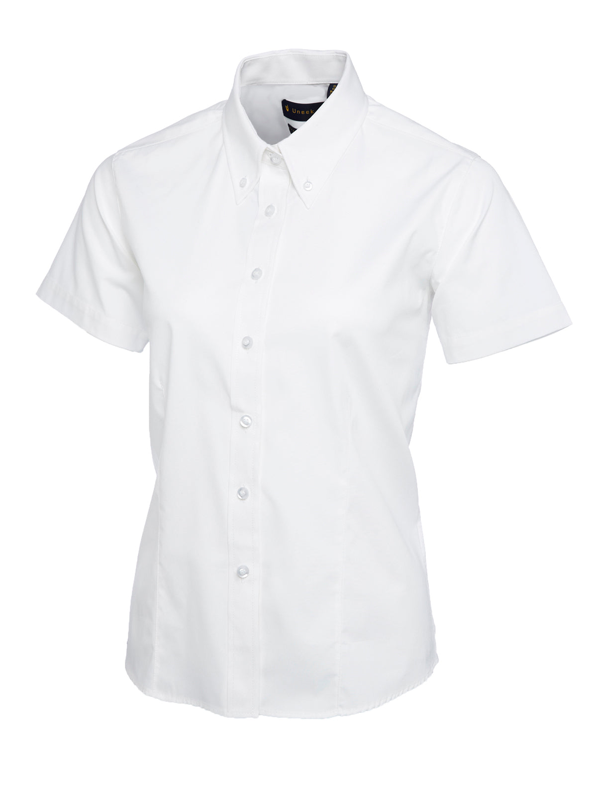ladies_pinpoint_oxford_half_sleeve_shirt_white
