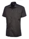 Uneek UC710 - Mens Poplin Half Sleeve Shirt Black - Shirts
