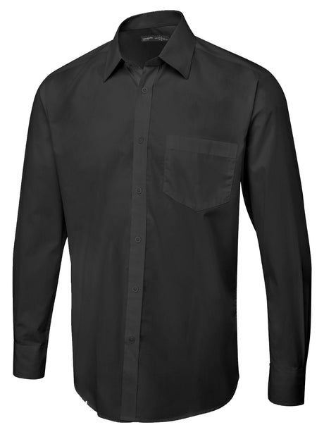 mens_long_sleeve_poplin_shirt_black