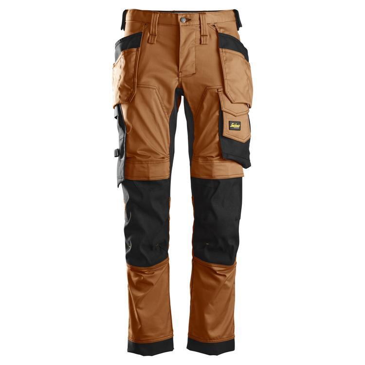Snickers 6241 Allroundwork Stretch Trousers Holster pocket Brown\Black