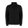 A black zip-up jacket with a stand-up collar, shown flat against a solid white background.