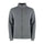 A dark gray zip-up jacket with a stand-up collar, shown on a plain white background.